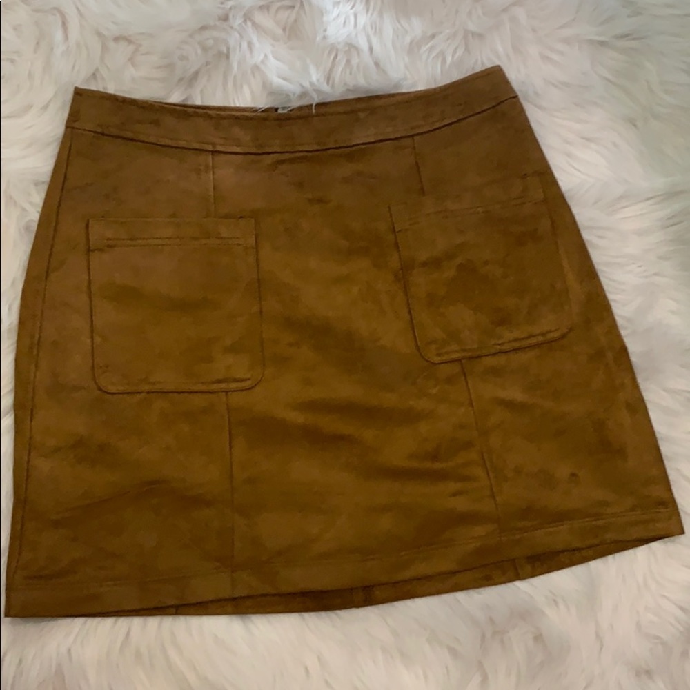 Old Navy Suede brown mini skirt